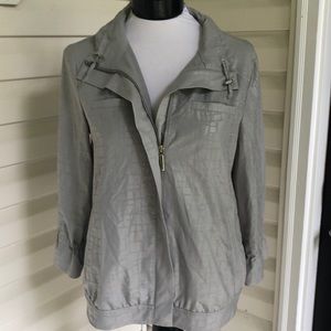 Chico’s Zenergy Lightweight grey print jacket
